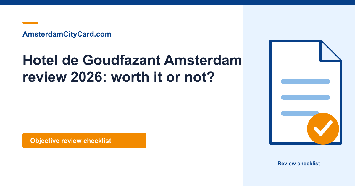 Hotel de Goudfazant Amsterdam review 2026: worth it or not?